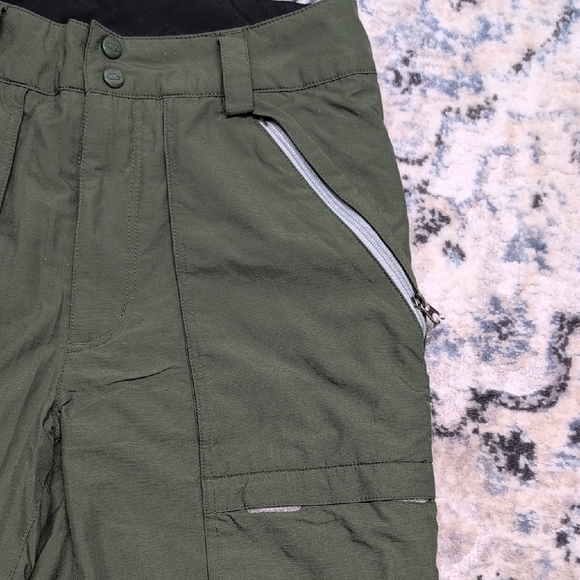 Bonfire Snowboarding Insulated Cargo Snow Pants Men’s M Olive Green Nylon - Picture 4 of 10